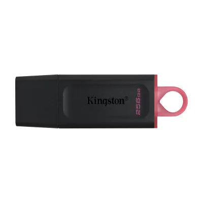 Kingston Technology DataTraveler Exodia - USB 3.2 Flash Drive, 256 GB, USB Type-A, 3.2 Gen 1 (3.1 Gen 1), Cap, 11 g, Black, Pink
