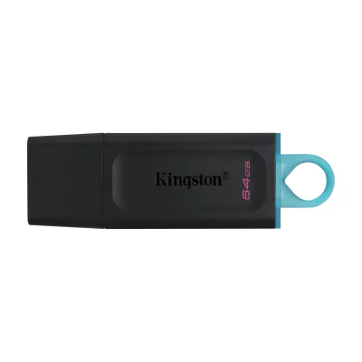 Kingston Technology DataTraveler Exodia - USB 3.2 Flash Drive, 64 GB, USB Type-A, 3.2 Gen 1 (3.1 Gen 1), Cap, 11 g, Black, Turquoise