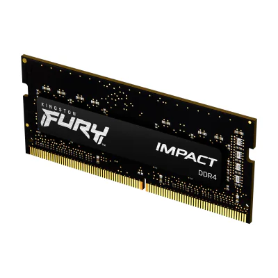 Kingston Technology FURY 16GB 3200MT/s DDR4 CL20 SODIMM Impact, 16 GB, 1 x 16 GB, DDR4, 260-pin SO-DIMM