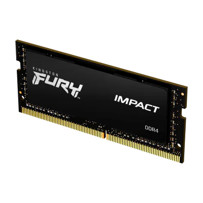 Kingston Technology FURY 32GB 3200MT/s DDR4 CL20 SODIMM Impact, 32 GB, 1 x 32 GB, DDR4, 260-pin SO-DIMM, Black