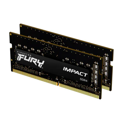 Kingston Technology FURY 32GB 3200MT/s DDR4 CL20 SODIMM (Kit of 2) Impact, 32 GB, 2 x 16 GB, DDR4, 260-pin SO-DIMM