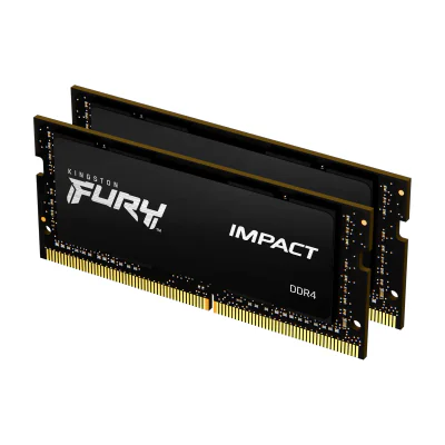 Kingston Technology FURY 64GB 3200MT/s DDR4 CL20 SODIMM (Kit of 2) Impact, 64 GB, 2 x 32 GB, DDR4, 260-pin SO-DIMM