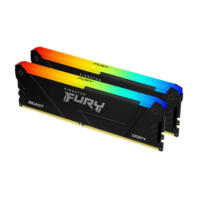 Kingston Technology FURY Beast 16GB 3200MT/s DDR4 CL16 DIMM (Kit of 2) RGB, 16 GB, 2 x 8 GB, DDR4, 288-pin DIMM