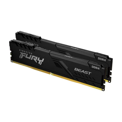 Kingston Technology FURY Beast 32GB 3200MT/s DDR4 CL16 DIMM (Kit of 2) 1Gx8 Black, 32 GB, 2 x 16 GB, DDR4, 288-pin DIMM