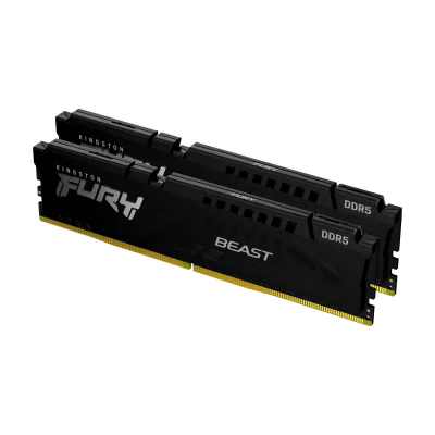 Kingston Technology FURY Beast 32GB 5600MT/s DDR5 CL36 DIMM (Kit of 2) Black, 32 GB, 2 x 16 GB, DDR5, 288-pin DIMM