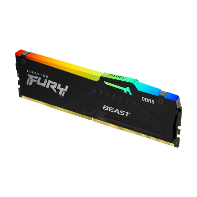 Kingston Technology FURY Beast 32GB 6400MT/s DDR5 CL32 DIMM RGB EXPO, 32 GB, 1 x 32 GB, DDR5, 288-pin DIMM, Black