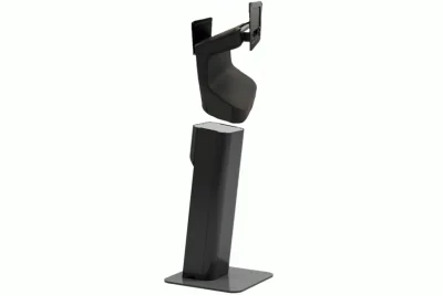 Kiosk Stand, KC50 compatible, Dual Display mount with pedestal base. Riser or printer box sold separately - required for full height.