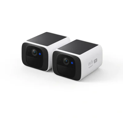 Kit 2 camere supraveghere Anker "SoloCam S220", bullet, 2K, wireless, stocare interna 8GB, panou solar integrat, IP67, "E8134321" - 0194644125790