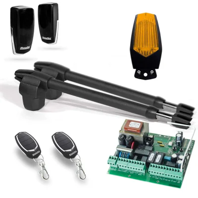 Kit automatizare poarta batanta Motorline LINCE 300 - 230V, 2.5 m/canat, 250 Kg/canat, 180 W(contine lampa)