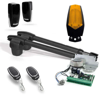 Kit automatizare poarta batanta Motorline LINCE 300 - 24V, 2.5 m/canat, 250 Kg/canat, 60 W(contine lampa)