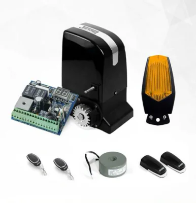 Kit automatizare poarta culisanta Motorline SLIDE1024 1000 kg, 7 m; Putere: 60W; Alimentare: 230 Vac 50 Hz; Rotatii pe minut: 1400 RPM; Distanta actionare: 25m; Viteza deschidere: 10 m/min;Protectie termica: 120°C;  Grad de protectie: IP44; Nivel zgo