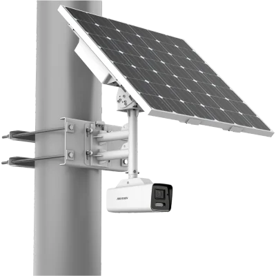 Kit cameră de supraveghere IP Bullet solară 4 MP ColorVu 4G HIKVISION DS-2XS6A47G1-LS/C36S80(2.8MM), panou 80 W, baterie 360 Wh, 2.8 mm, WL 30 m, White
