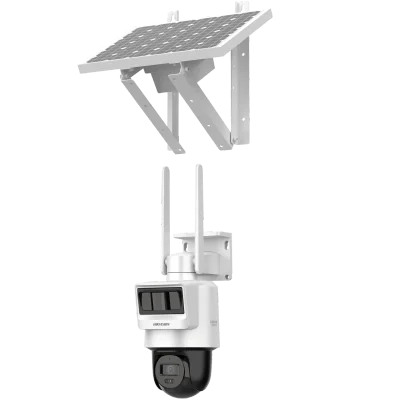 Kit cameră de supraveghere IP PT solară 4 MP 4G HIKVISION DS-2DE2C400IWG-K/4G/C05S10(2.8MM), panou 10 W, baterie 51 Wh, 2.8 mm, IR 30 m, microfon, difuzor, White