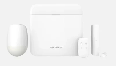 Kit de alarma wireless AX PRO Light Level Hikvision DS-PWA64-Kit-WE, Wireless Control Panel Kit, 868MHz two-way wireless, Dual Wireless Technology: Tri-X & CAM-X;  Long RF transmission range; Up to 64 Wireless Zones/Outputs, 8 Wireless Ta Readers/Key
