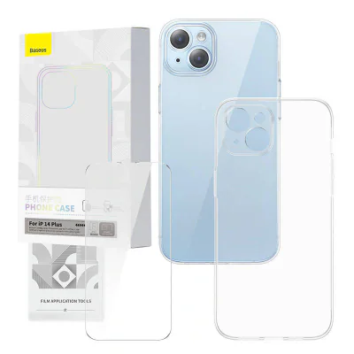 Kit de protecție Baseus Corning carcasă transparentă și sticlă călită pentru iPhone 14 Plus