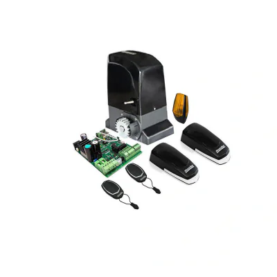 KIT GALO1000 230 VAC 1000N 1200 KG Motor brushless GALO1000: Tehnologie motor: BLDC Tip reductie motor: Irreversibil Clasa de protectie: IP44 Alimentare: 230 Vac - 50/60 Hz Putere motor: 36 Vdc Alimentare placa de control 21/26 Vac Curent nominal: 10
