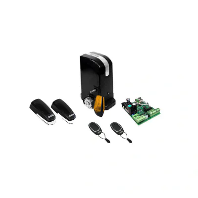 KIT GALO500 230 VAC 450N 600 KG Motor brushless GALO500: Tehnologie motor: BLDC Tip reductie motor: Irreversibil Clasa de protectie: IP44 Alimentare: 230 Vac - 50/60 Hz Putere motor: 36 Vdc Alimentare placa de control 21/26 Vac Curent nominal: 7A Cur