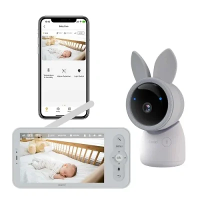 Kit supraveghere 2 camere si monitor Arenti "AINanny Baby Monitor Duo Pack", 2K, 3MP, ecran LCD 5 inch, mini, wireless, microSD max 256GB, monitor LCD 5 inch, 720p, 3350 mAh, audio bidirectional, IR 10m, "AINANNY KIT 3MP PLUS-EU"
