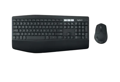 Kit Tastatura + Mouse MK850 Wireless, tastatura fara fir, 112 taste, rezistenta la stropire, mouse optic wireless, rezolutie 1000 DPI, negru
