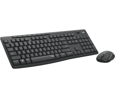 Kit tastatură și mouse LOGITECH Wireless si Logitech MK295 Silent Wireless Combo, taste numerice, Graphite