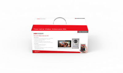 Kit videointercom IP Hikvision DS-KIS703Y-P, caracteristici post exterior: 2MP HD camera, IR: 3m, Main stream: 1280x720P, 1920x1080p, WDR, microfon inclus, difuzor inclus, 1 buton, alimentare: 12 V, 500 mA, temperatura de functionare: -40 °C to 60 °C