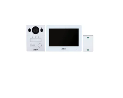 KIT Videointerfon KTX01(F) Monitor de interior hibrid Wi-Fi cu 2 fire:  > Ecran tactil capacitiv TFT de 7 inchi.  > Oferă interfon video care comunică cu VTO prin half-duplex, iar aplicația prin full-duplex.  > Acceptă înregistrarea videoclipurilor ș