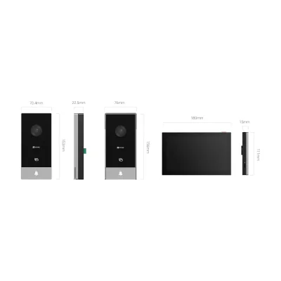 KIT VIDEOINTERFON SMART HOME  2MP Monitor color 7" touch Smart RFID Unlock Supports Dual-Band Wi-Fi 6 (2.4 / 5 GHz) Two-Way Talk Supports MicroSD Card (Up to 512 GB)