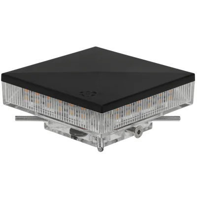 Lampă de iluminare și semnalizare pe stâlp Proxima LED-SIGNAL-LAMP/70-100, 48 LED, alb, portocaliu