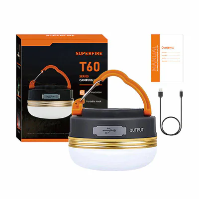 Lampa de rezervă Superfire T60, 2.5W, 1000mAh