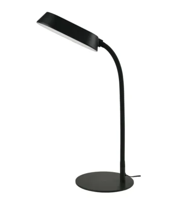 Lampa LED birou OSRAM PANAN DISK METAL, 10W , 750 lm, lumina alba(3000K - 6500K), dimabila, port USB, brat ajustabil, Negru
