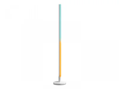 Lampadar LED RGB WiZ Pole Floor Light, Wi-Fi, control vocal, 13W, 1080 lm, lumina alba si color (2200-6500K), IP20, 150cm, Alb