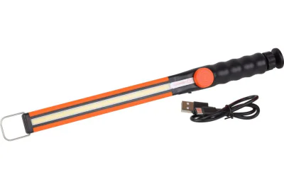 Lanterna LED multifunctionala Ledvance, 5W COB, 400 lm, dimabila, acumulator 1800 mAh inclus, utilizare auto, carlig, magnet,USB-C, IP22, cablu incarcare USB inclus, Portocaliu/Negru