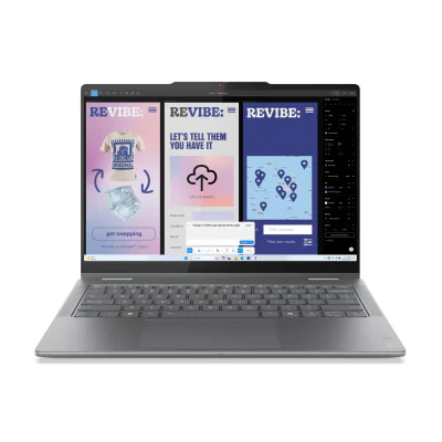Laptop Lenovo Yoga 7 2 in 1 14ILL10 OLED Copilot+ PC, Intel Core Ultra 7 256V, 14 inch, 16GB RAM, 1TB SSD, Intel Arc Graphics 140V, Windows 11 Pro, Luna Grey