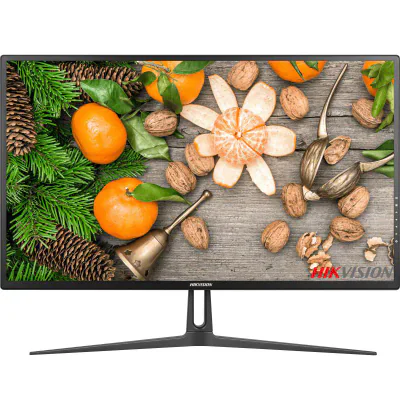 LCD MONITOR HIKVISION 32” 32 inch FHD Monitor High reliable components for 7×24 working 178° ultra-wide view screen. 3D noise reduction. Low blue light design for eye care. Dual interface of HDMI and VGA. Support VESA wall mount.