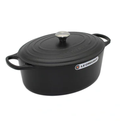 Le Creuset Signature Roaster oval 35cm black Schwarz (21178350000430)