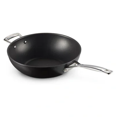 Le Creuset Toughened Non-Stick NonStick Stir-Fry StirFry black silver 30cm (51104300010202)