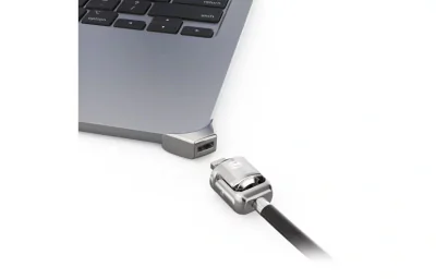 LEDGE LOCK ADAPTER FOR MACBOOK/AIR 13IN M2-M4 KEYED LOCK SILVER