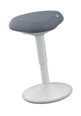 Leitz Ergo Active Standing Stool with Comfort Seat, Padded seat, Grey, Grey, Plastic, 1 pc(s), 110 kg