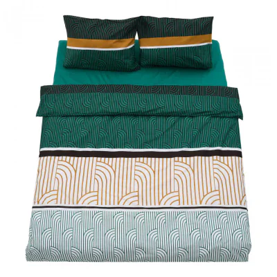 Lenjerie dubla 100% bumbac,4 piese, Deco