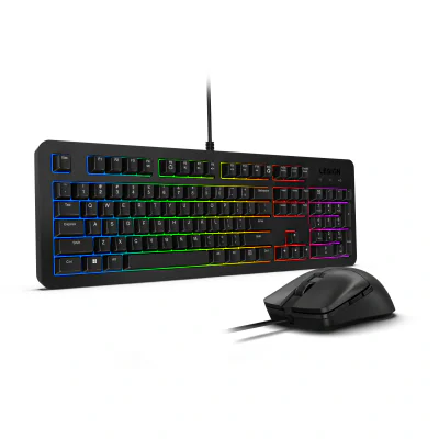 Lenovo GX31N91913, Wired, USB, Membrane, RGB LED, Black, Mouse included