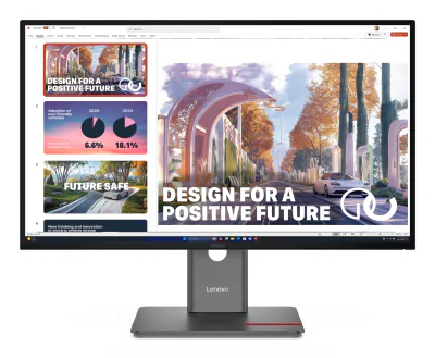 Monitor WLED IPS Lenovo ThinkVision P27QD-40, 27 inch, 2560 x 1440, 120 Hz, 4 ms, 99% sRGB, USB-C, HDMI, DisplayPort, Raven Black