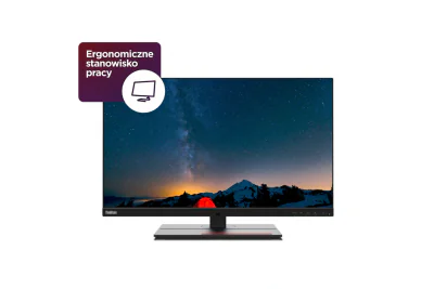 Monitor WLED IPS Lenovo ThinkVision P27u-20, 27 inch, 3840 x 2160, 60 Hz, 4 ms, 100% sRGB, USB-C, Thunderbolt, HDMI, DisplayPort, Raven Black