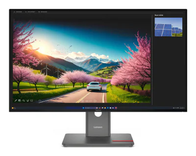 Monitor WLED IPS Lenovo ThinkVision P32UD-40, 32 inch, 3840 x 2160, 120 Hz, 4 ms, 99% sRGB, USB-C, Thunderbolt, HDMI, DisplayPort, Raven Black