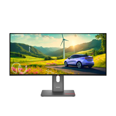 Monitor WLED IPS Lenovo ThinkVision P34WD-40, 34 inch, curbat, 3440 x 1440, 120 Hz, 4 ms, 99% sRGB, USB-C, HDMI, DisplayPort, Eclipse Black