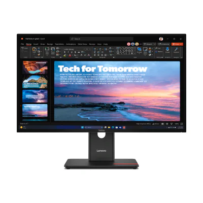 Monitor WLED IPS Lenovo ThinkVision T27QD-40, 27 inch, 2560 x 1440, 120 Hz, 4 ms, 99% sRGB, USB-C, HDMI, DisplayPort, Eclipse Black
