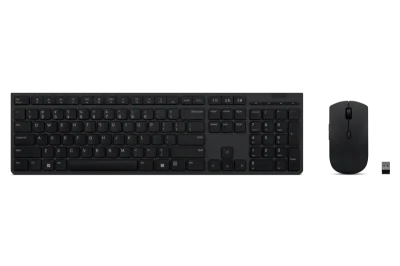 Lenovo Professional Wireless Rechargeable Combo Keyboard and Mouse - Overview and Service Parts; Mouse Resolution: 3-level Adjustable (default at 2400, 1600, 800) ; Levels can be configured via Lenovo Go Central Software up to 4000;Scrolling: 4-way s