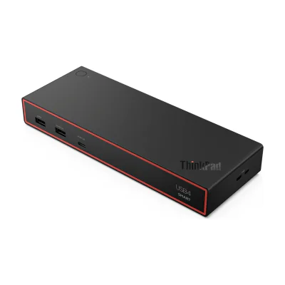 Lenovo ThinkPad USB4 Smart Dock 5500, Wired, USB4, 65 W, 1000 Mbit/s, Black, Eclipse Black