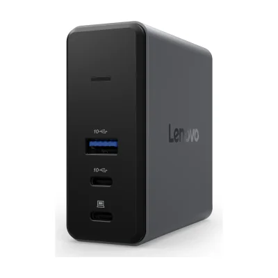 Lenovo X9 Charging GaN Dock, Wired, USB 3.2 Gen 2 (3.1 Gen 2) Type-C, 60 W, Grey, MicroSD (TransFlash), 3840 x 2160 pixels