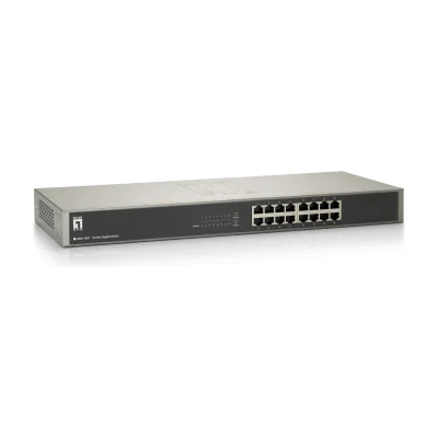 LevelOne 16-Port Gigabit Switch, Unmanaged, Gigabit Ethernet (10/100/1000), Full duplex, Rack mounting