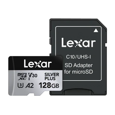 Lexar High-Performance Silver Plus microSDXC 128GB + adaptor